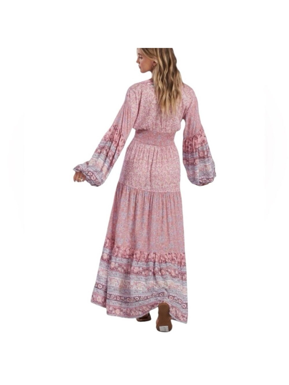 NWT Billabong Cosmos Pink Boho Maxi Dress - Picture 3 of 15